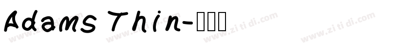 Adams Thin字体转换